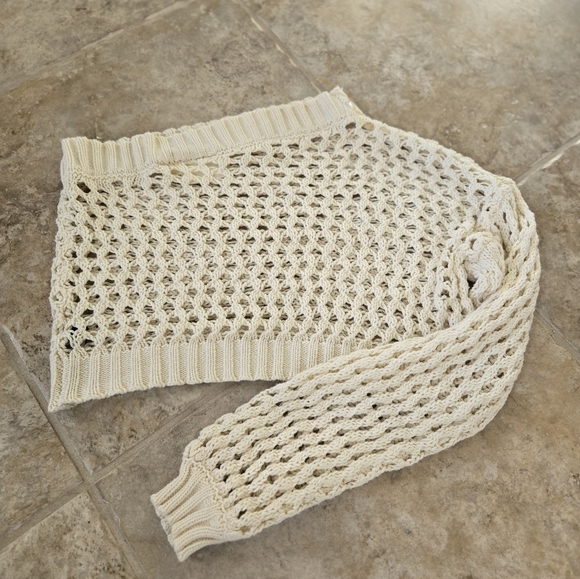 Maeve Anthropologie One Shoulder Crochet Sweater - Picture 7 of 7